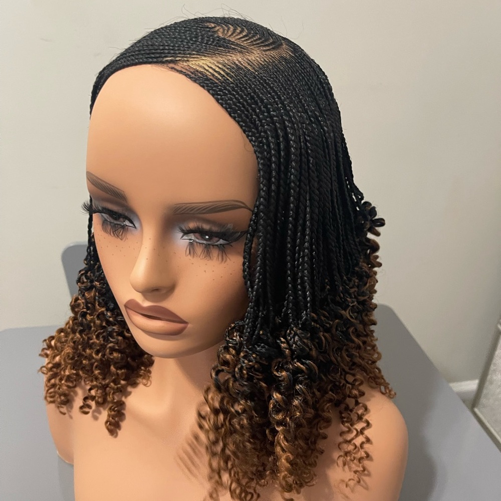Glueless Two-Tone Braided Wig